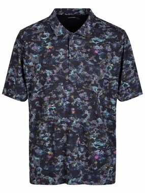 Bugatchi Abstract Print Polo Shirt Size XL Dark Multicolor